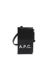 APC LEATHER CARDHOLDER WITH ZIP AND STRAP