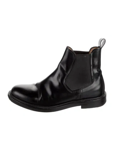 Pre-owned Apc Leather Chelsea Boots In Black