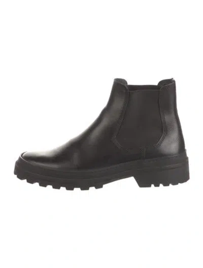 Pre-owned A.p.c. Leather Chelsea Boots In Black