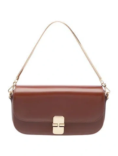 Pre-owned A.p.c. Leather Clutch In Brown