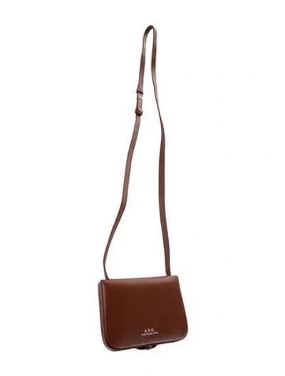 Pre-owned Apc Leather Coin Pouch In Brown