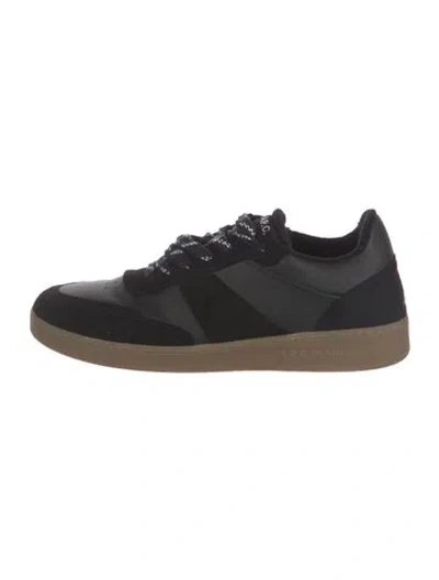 Pre-owned Apc Leather Colorblock Pattern Sneakers In Black