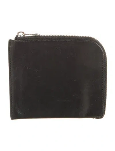 Pre-owned A.p.c. Leather Compact Wallet In Black