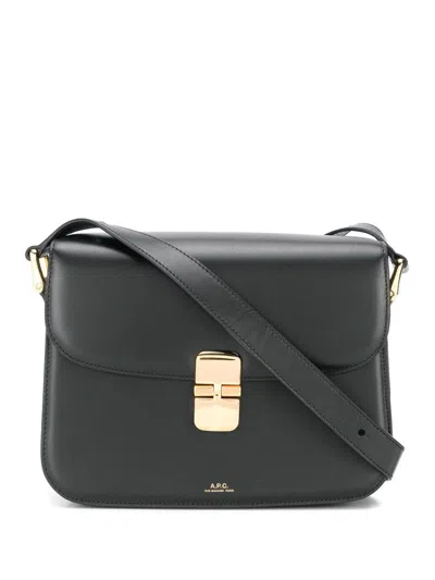 Apc Leather Cross Body Bag In Black