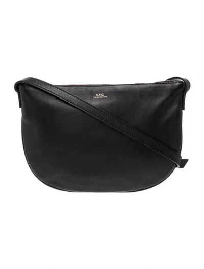 Pre-owned Apc Leather Crossbody Bag In Black