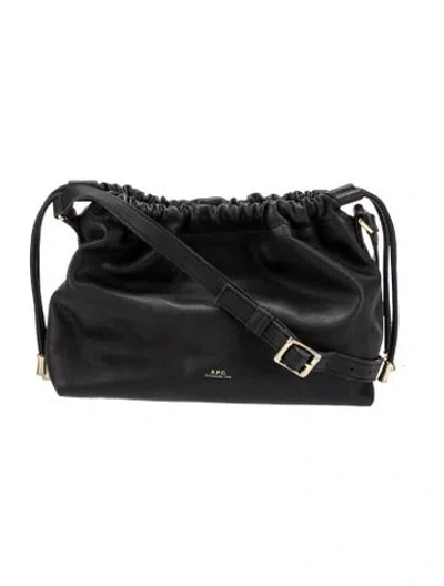 Pre-owned A.p.c. Leather Crossbody Bag In Black