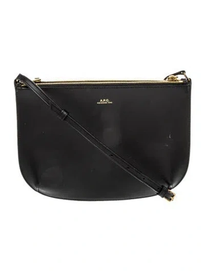 Pre-owned Apc Leather Crossbody Bag In Black