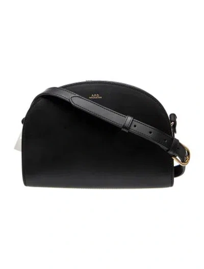 Pre-owned A.p.c. Leather Crossbody Bag In Black