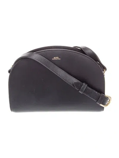 Pre-owned A.p.c. Leather Crossbody Bag In Black