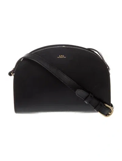 Pre-owned A.p.c. Leather Crossbody Bag In Black