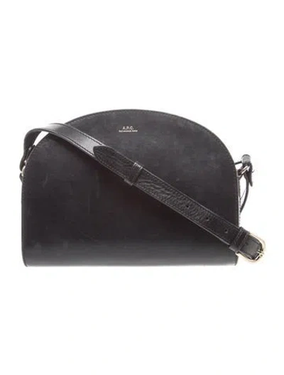 Pre-owned A.p.c. Leather Crossbody Bag In Black
