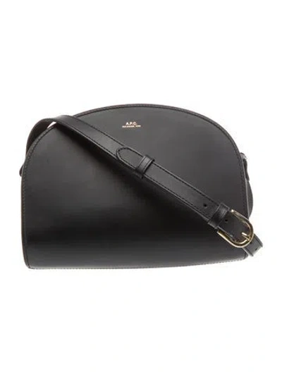 Pre-owned A.p.c. Leather Crossbody Bag In Black