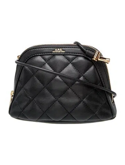 Pre-owned A.p.c. Leather Crossbody Bag In Black