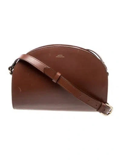 Pre-owned Apc Leather Crossbody Bag In Brown