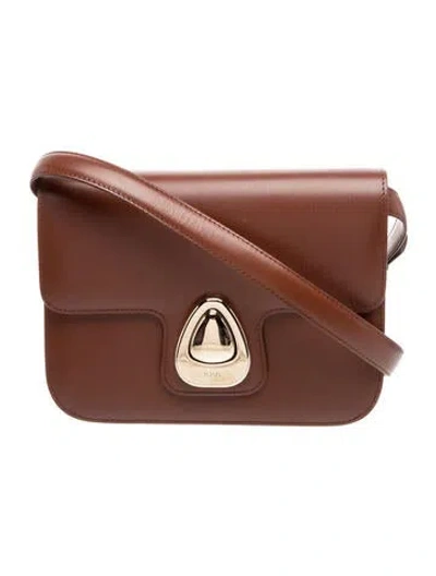 Pre-owned A.p.c. Leather Crossbody Bag In Brown