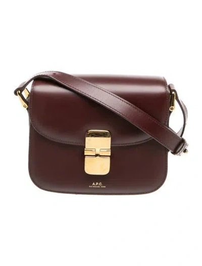 Pre-owned A.p.c. Leather Crossbody Bag In Brown