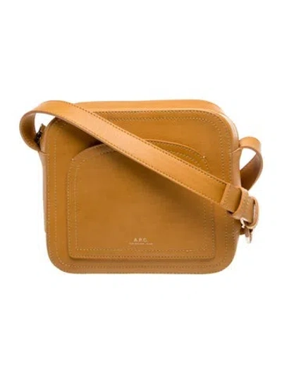Pre-owned A.p.c. Leather Crossbody Bag In Brown