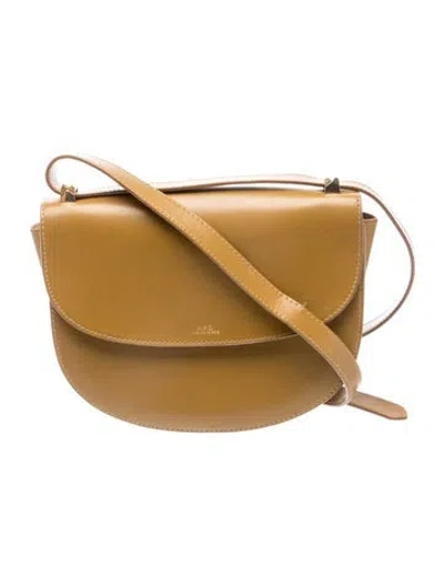 Pre-owned A.p.c. Leather Crossbody Bag In Brown