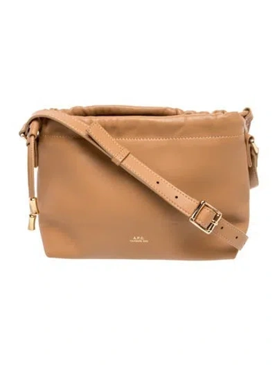 Pre-owned A.p.c. Leather Crossbody Bag In Brown