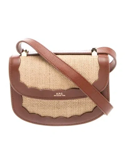 Pre-owned A.p.c. Leather Crossbody Bag In Brown