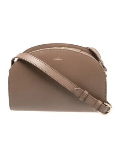 Pre-owned A.p.c. Leather Crossbody Bag In Brown