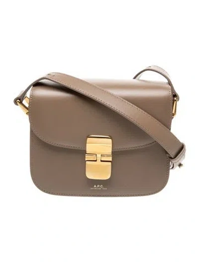 Pre-owned A.p.c. Leather Crossbody Bag In Brown