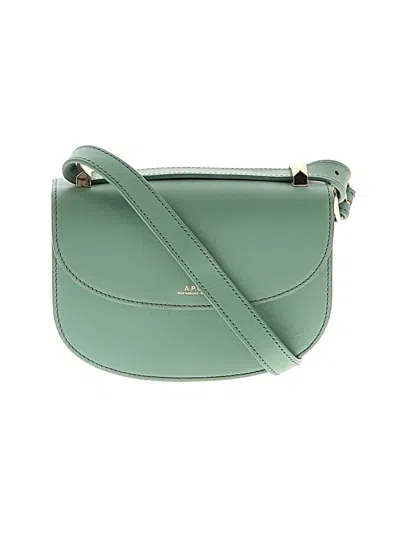 Pre-owned A.p.c. Leather Crossbody Bag In Green