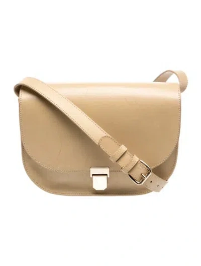 Pre-owned Apc Leather Crossbody Bag In Neutral