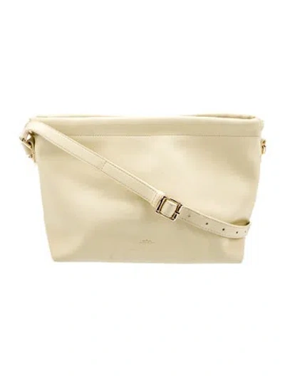 Pre-owned A.p.c. Leather Crossbody Bag In Neutral