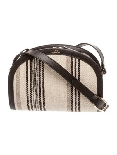 Pre-owned A.p.c. Leather Crossbody Bag In Neutral
