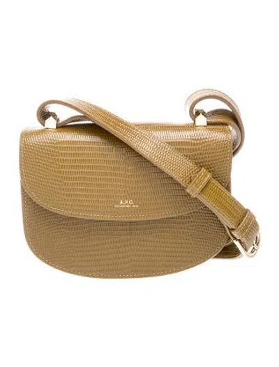 Pre-owned A.p.c. Leather Crossbody Bag In Neutral