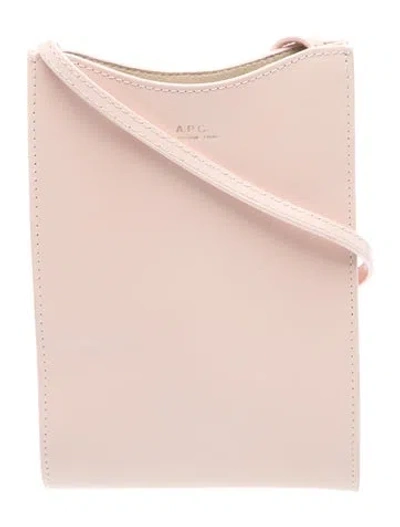 Pre-owned A.p.c. Leather Crossbody Bag In Neutrals/pink