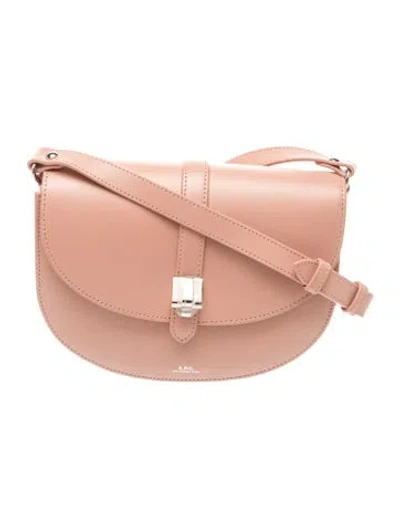 Pre-owned A.p.c. Leather Crossbody Bag In Pink