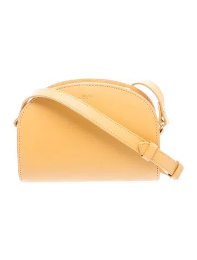 Pre-owned A.p.c. Leather Crossbody Bag In Yellow