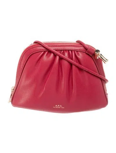 Pre-owned Apc Leather Evening Bag In Red