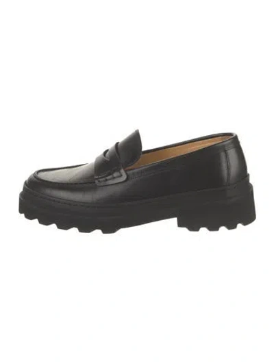 Pre-owned A.p.c. Leather Lasercut Accents Loafers