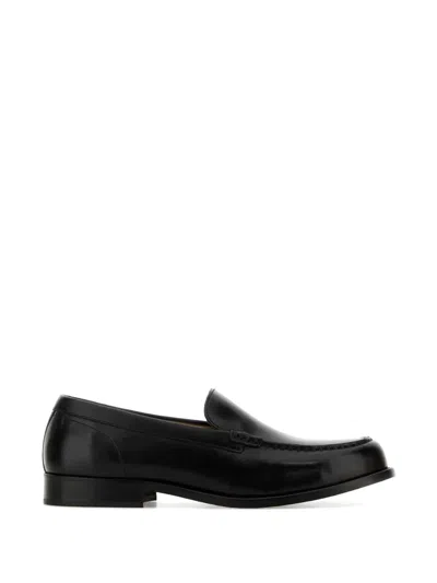 A.p.c. Logo Embossed Loafers In Black