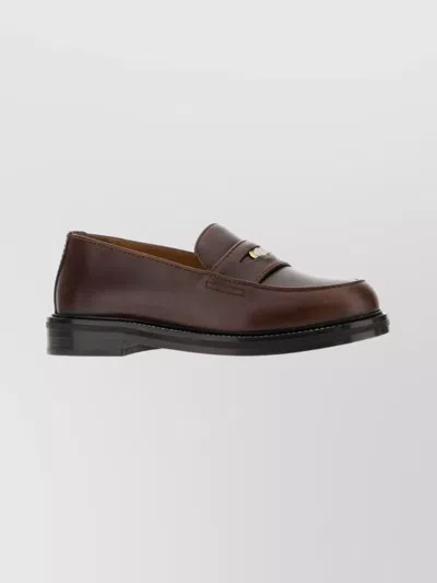 Apc Leather Loafers Penny Strap In Brown