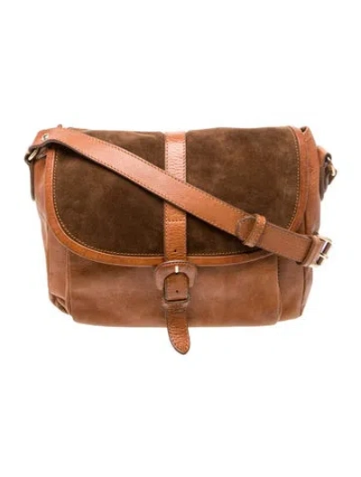 Pre-owned Apc Leather Messenger Bag In Brown