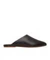 A.p.c. Leather Mules In Black