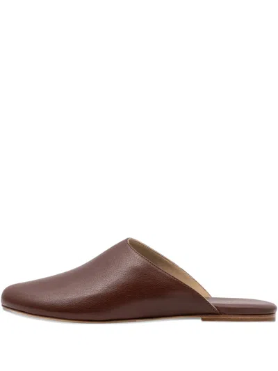 Apc Leather Mules In Brown