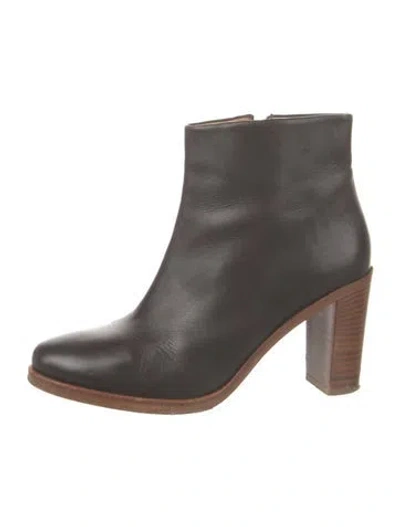 Pre-owned Apc Leather Mules In Gray