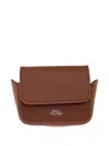 A.p.c. Leather Pet Case In Brown