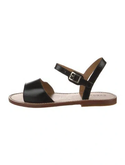 Pre-owned A.p.c. Leather Sandals In Black