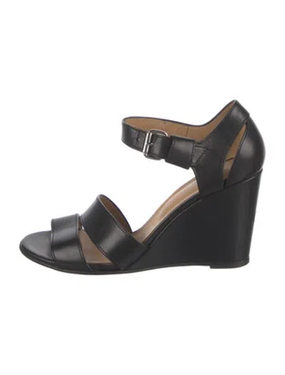 Pre-owned A.p.c. Leather Sandals In Black