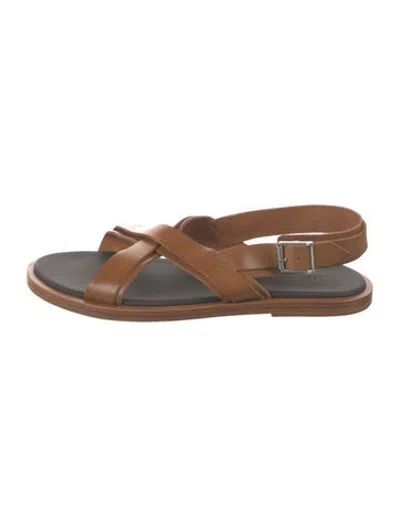 Pre-owned A.p.c. Leather Sandals In Brown