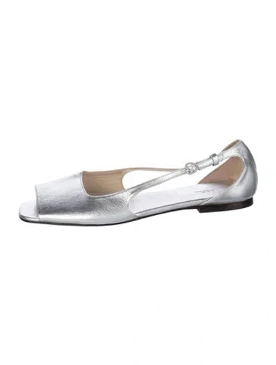 Pre-owned Apc Leather Sandals In Silver