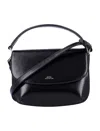 Apc A.p.c. Structured Mini Shoulder Bag With Adjustable Strap In Black