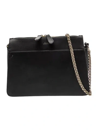 Pre-owned Apc Leather Shoulder Bag In Black