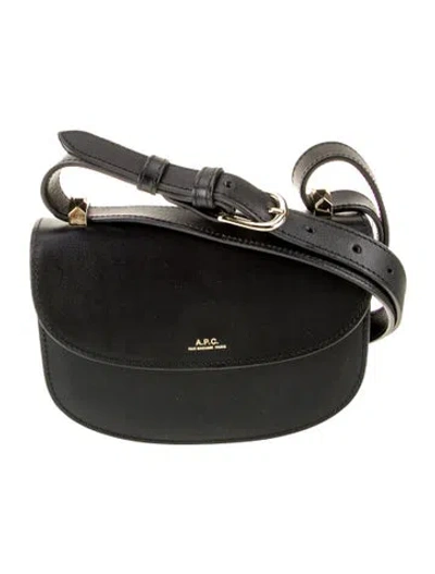 Pre-owned Apc Leather Shoulder Bag In Black